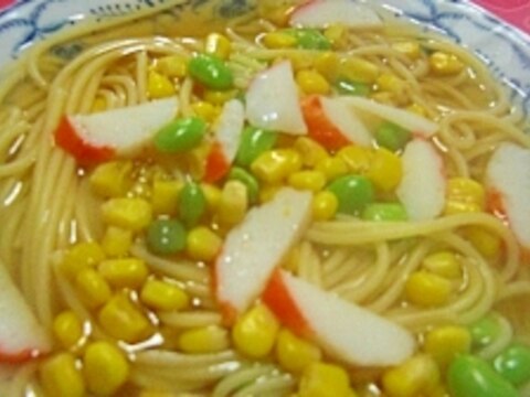 ラーメン風味のお手軽パスタ